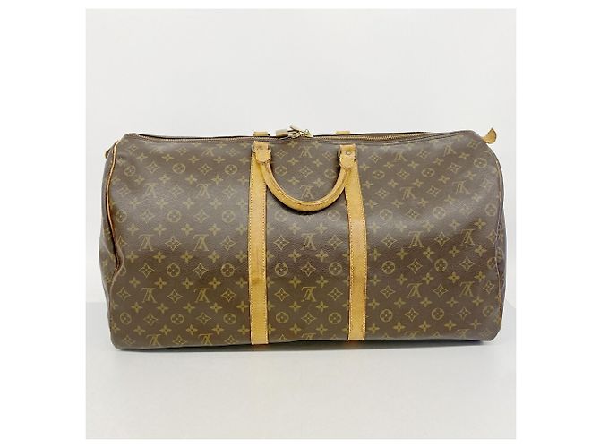 Louis Vuitton Boston Monogram Keepall 60 Castaño - vista 13