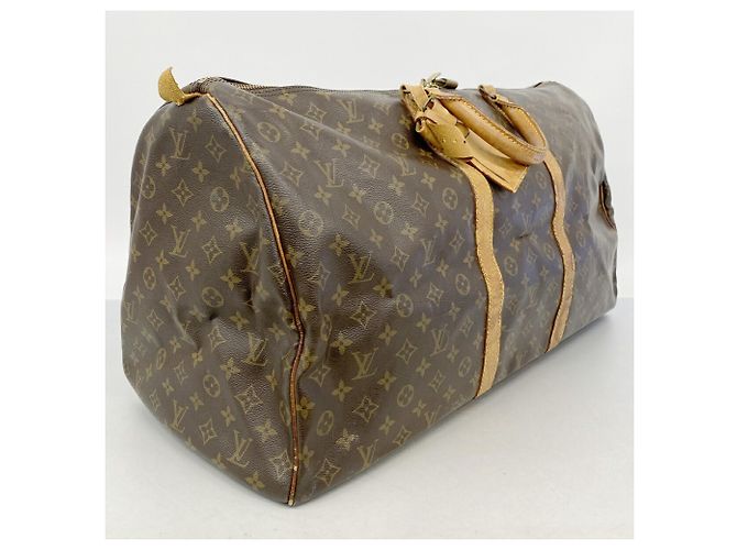 Louis Vuitton Boston Monogram Keepall 60 Castaño - vista 2