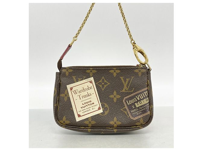 Louis Vuitton Brown Mini Pochette Accessoires Marrone - vista 10