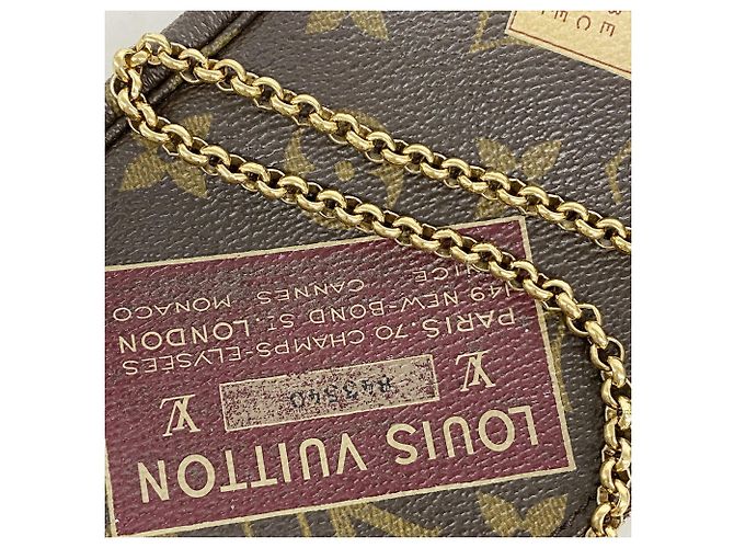 Louis Vuitton Brown Mini Pochette Accessoires Marrone - vista 9