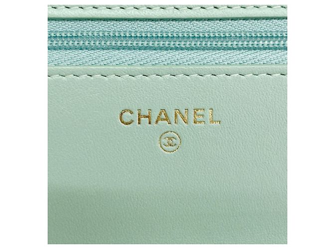 Carteira de Ombro com Corrente Chanel Matelassé Verde claro - vista 5