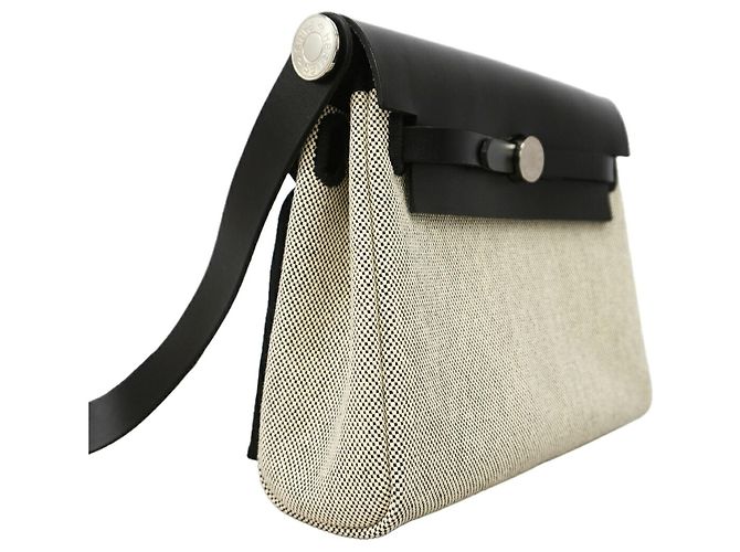 Hermès Bolso de hombro Hermes Herbag Zip Mini Toile H Negro - vista 2