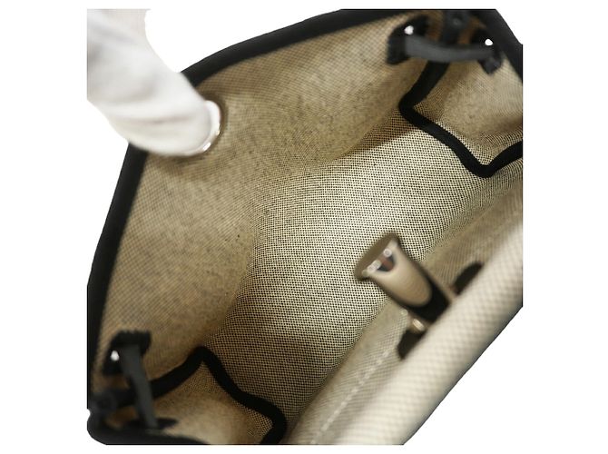 Hermès Bolso de hombro Hermes Herbag Zip Mini Toile H Negro - vista 4