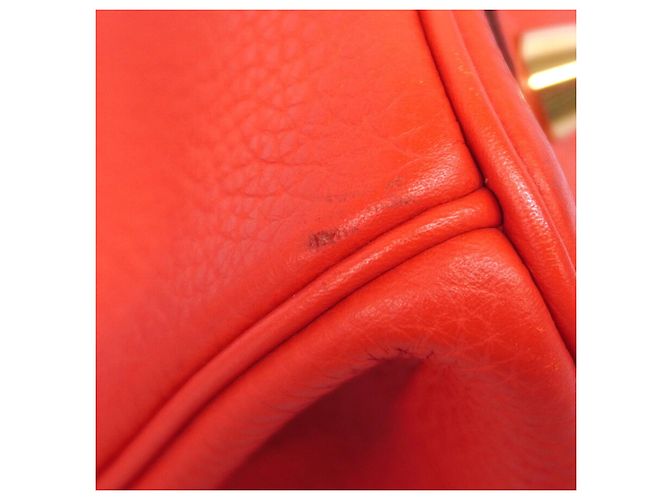 Hermès Bolsa Hermes Birkin 30 Vermelho - vista 6