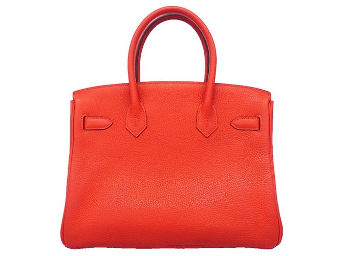 Hermès Bolsa Hermes Birkin 30 Vermelho - vista 8