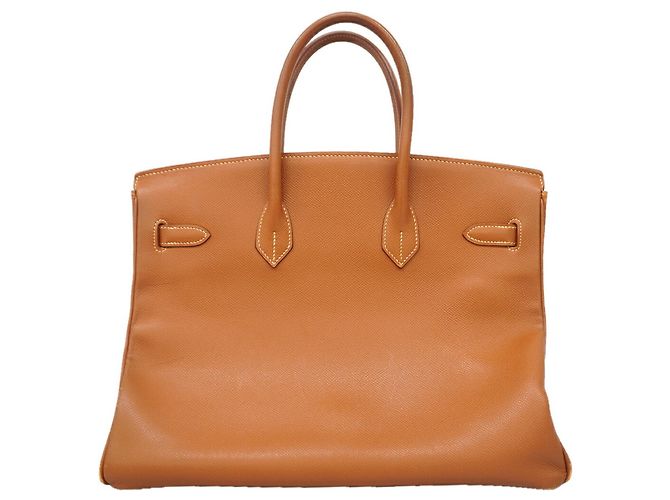 Hermès Bolso de mano Hermes Birkin 35 Dorado - vista 11