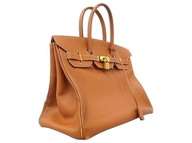 Hermès Bolso de mano Hermes Birkin 35 Dorado - vista 2