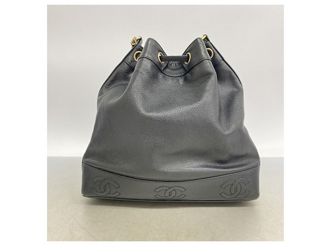 Borsa a tracolla Chanel Triple Coco Chain Nero - vista 12