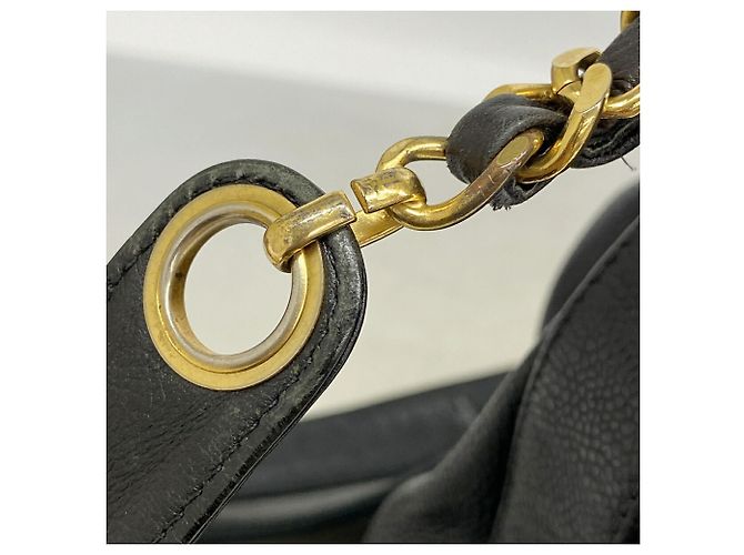 Borsa a tracolla Chanel Triple Coco Chain Nero - vista 8