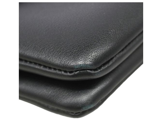 Bolsa de ombro Chanel em couro preto - vista 6