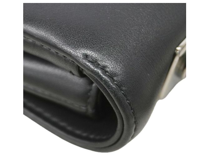 Bolsa de ombro Chanel em couro preto - vista 7