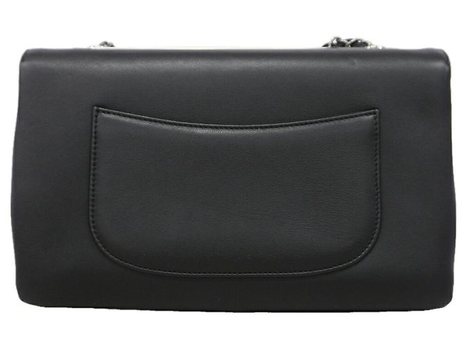 Bolsa de ombro Chanel em couro preto - vista 9