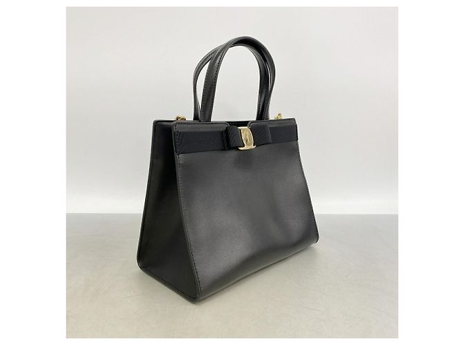 Borsa in pelle Salvatore Ferragamo Vara Nero - vista 2