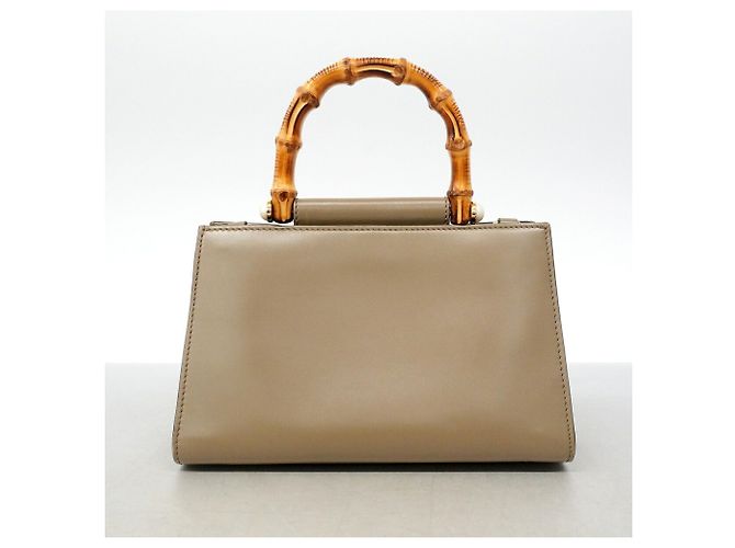 Borsa a mano Gucci Bamboo in pelle marrone - vista 13