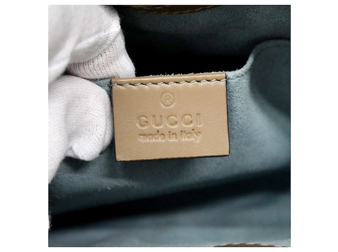 Borsa a mano Gucci Bamboo in pelle marrone - vista 5