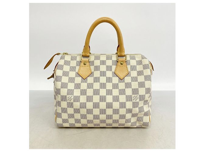 Borsa Louis Vuitton Damier Azur Speedy 25 Bianco - vista 10