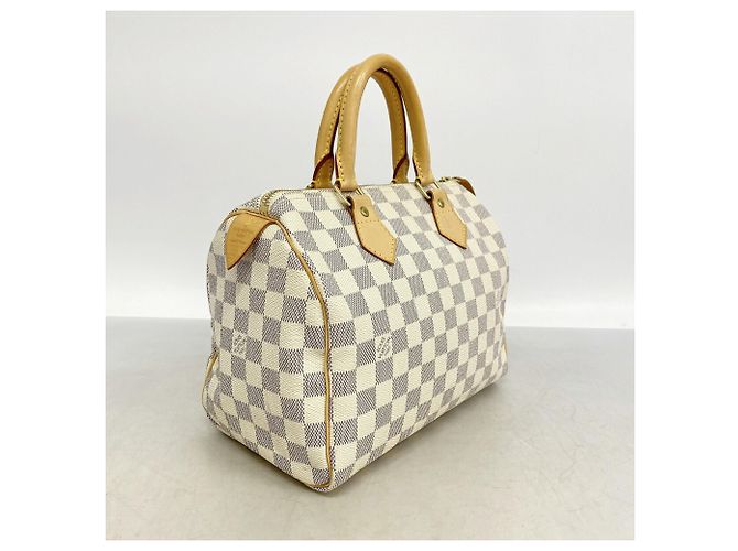 Borsa Louis Vuitton Damier Azur Speedy 25 Bianco - vista 2