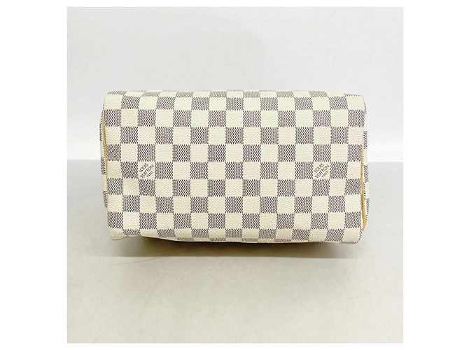 Borsa Louis Vuitton Damier Azur Speedy 25 Bianco - vista 3