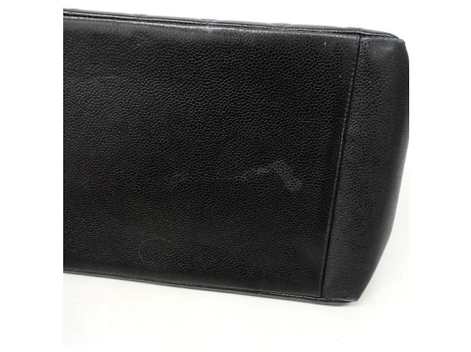 Saco Tote Chanel em couro de bezerro granulado preto - vista 11