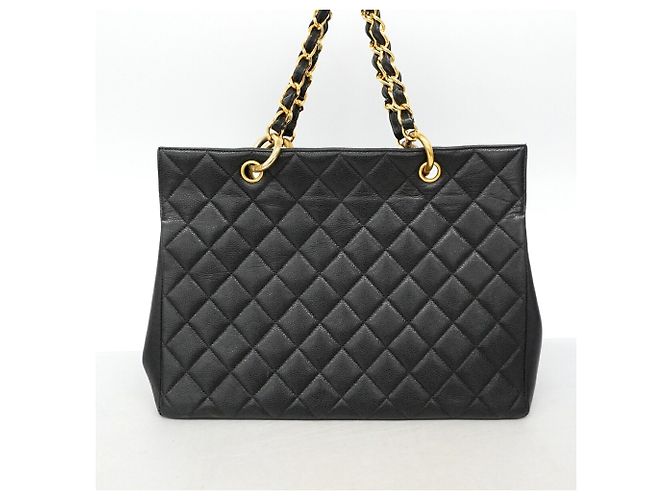 Saco Tote Chanel em couro de bezerro granulado preto - vista 13