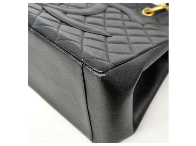 Saco Tote Chanel em couro de bezerro granulado preto - vista 6