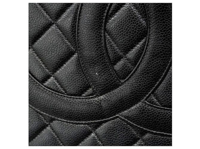 Saco Tote Chanel em couro de bezerro granulado preto - vista 9