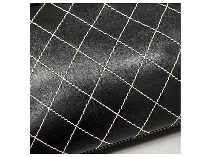 Saco Tote Chanel em couro Black Wild Stitch Preto - vista 10