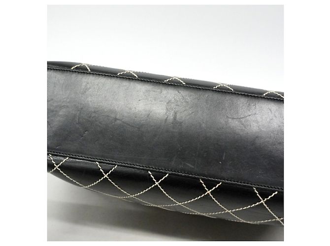 Saco Tote Chanel em couro Black Wild Stitch Preto - vista 8
