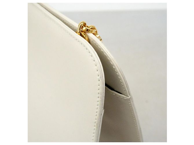 Borsa a tracolla in pelle Gancini bianca Salvatore Ferragamo - vista 7