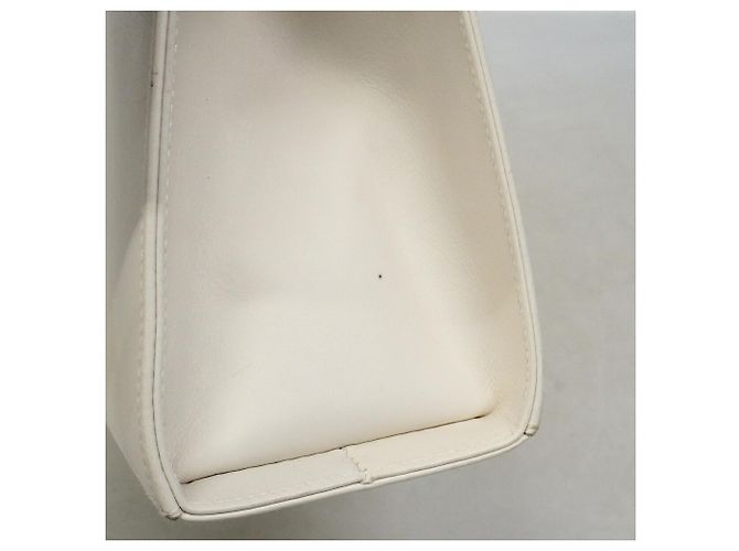 Borsa a tracolla in pelle Gancini bianca Salvatore Ferragamo - vista 9