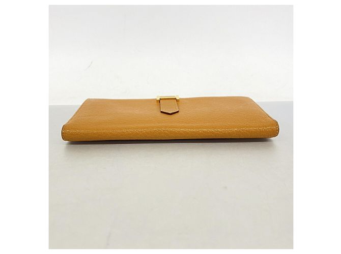 Hermès Hermes Bearn Soufflé langes Portemonnaie Braun - Ansicht 2