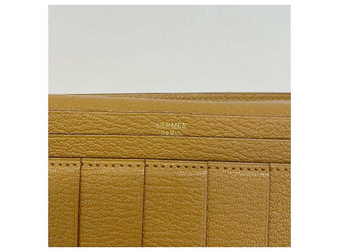 Hermès Hermes Bearn Soufflé langes Portemonnaie Braun - Ansicht 4