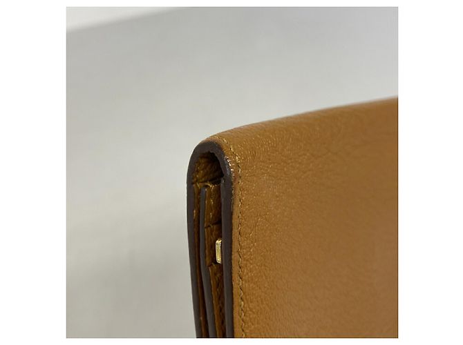 Hermès Hermes Bearn Soufflé langes Portemonnaie Braun - Ansicht 5