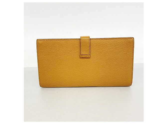 Hermès Hermes Bearn Soufflé langes Portemonnaie Braun - Ansicht 8