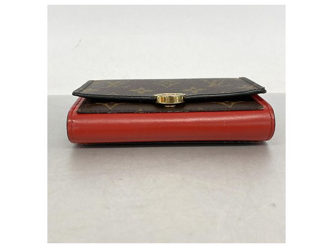 Louis Vuitton Monogram Portefeuille Flore Compact Wallet Rosso - vista 2