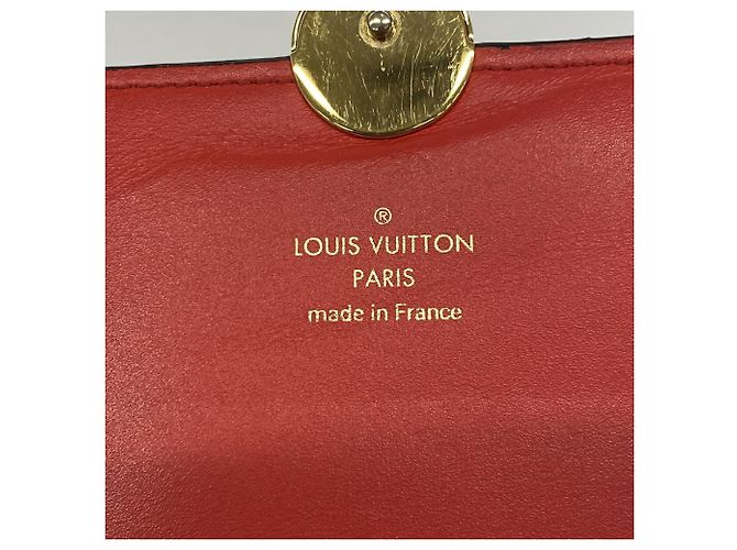 Louis Vuitton Monogram Portefeuille Flore Compact Wallet Rosso - vista 4