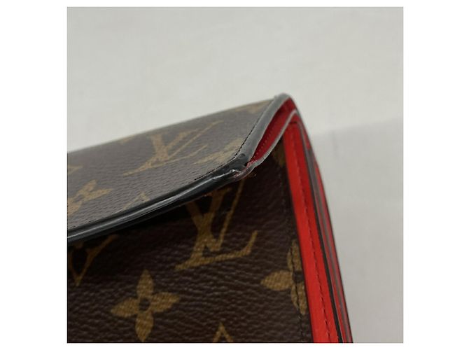 Louis Vuitton Monogram Portefeuille Flore Compact Wallet Rosso - vista 7