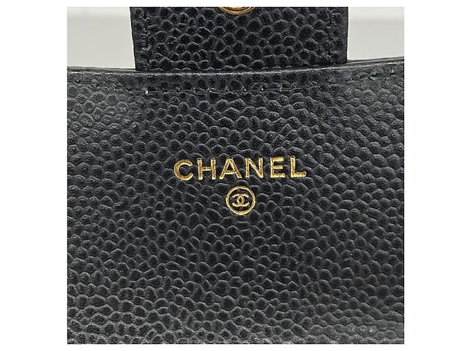 Timeless Portafoglio lungo Chanel in pelle di vitello granulata nera Nero - vista 4