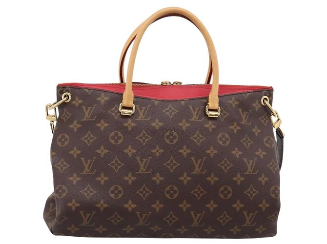 Louis Vuitton Pallas Monogram Canvas with Leather MM Castaño - vista 2