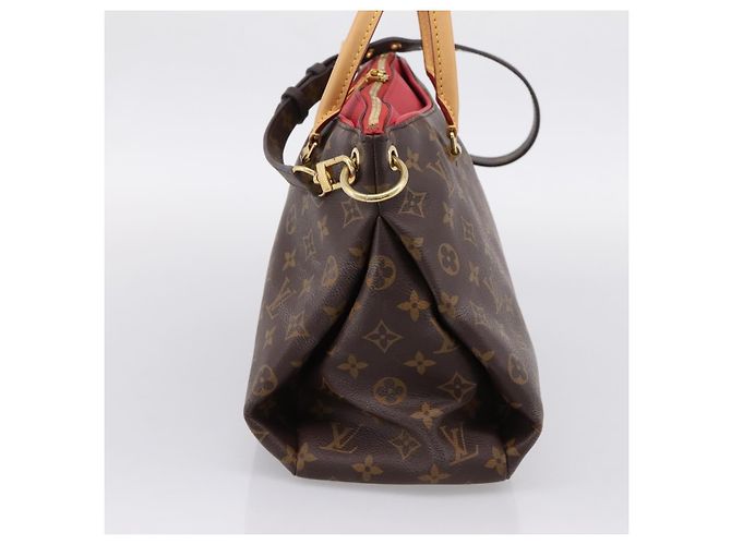 Louis Vuitton Pallas Monogram Canvas with Leather MM Castaño - vista 4