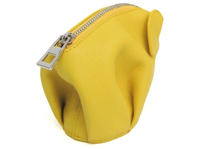 Porta-moedas Elephant em couro Loewe Amarelo - vista 2