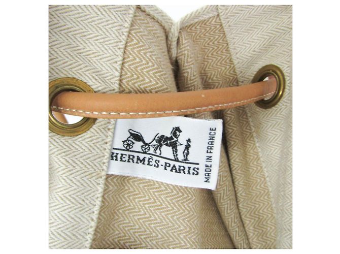 Hermès Hermes Aline Toile GM Beige - vista 4