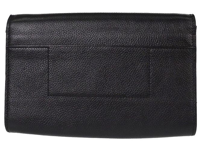 Cartera Balenciaga Logo con correa de piel grabada Negro - vista 2