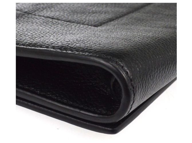 Cartera Balenciaga Logo con correa de piel grabada Negro - vista 6
