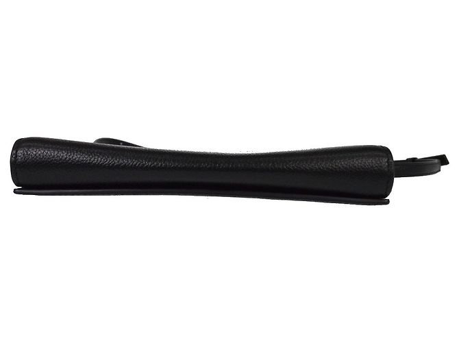 Cartera Balenciaga Logo con correa de piel grabada Negro - vista 7