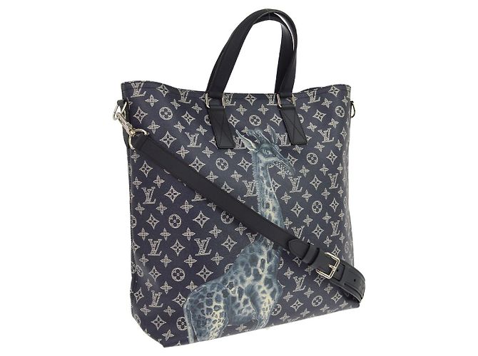 Louis Vuitton Tote Limited Edition Chapman Savane Monogram Canvas Marineblau - Ansicht 2