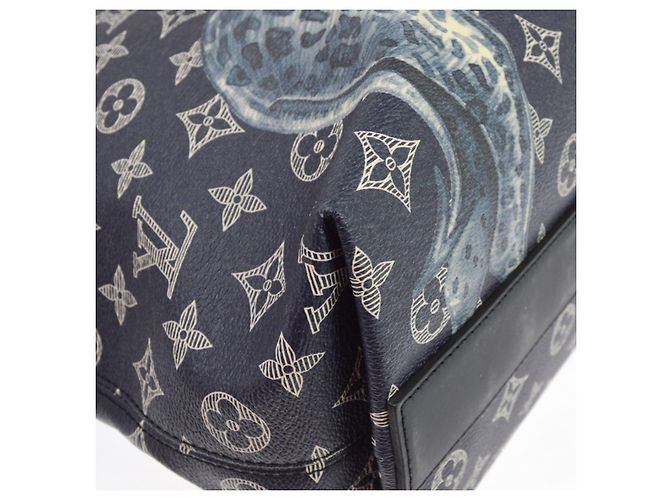 Louis Vuitton Tote Limited Edition Chapman Savane Monogram Canvas Marineblau - Ansicht 6