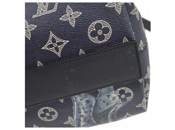 Louis Vuitton Tote Limited Edition Chapman Savane Monogram Canvas Marineblau - Ansicht 7