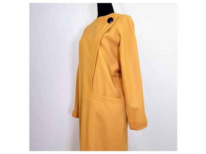Pierre Cardin Space Age Wollkleid - Senfgelb - Ansicht 10