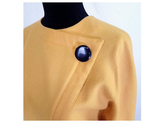 Pierre Cardin Space Age Wollkleid - Senfgelb - Ansicht 11